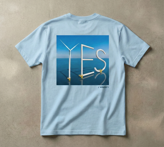 The "YES" Tee - Pro-Offshore Wind Graphic T-Shirt | WinDefy